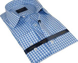 Men 100% Cotton Shirt Manschett Quesste Turkey Slim Fit 6012-02 Sky Blue... - $45.00