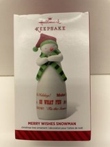 HALLMARK KEEPSAKE ORNAMENT 2014 Merry Wishes Snowman Limited Edition - $8.86