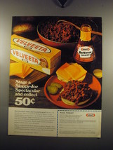 1969 Kraft Velveeta Cheese and Barbecue Sauce Ad - Stage a sloppy-Joe  - £14.50 GBP