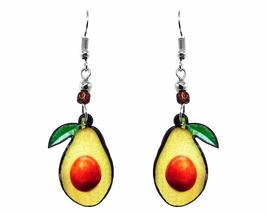 Avocado Fruit Graphic Dangle Earrings - Womens Fashion Handmade Jewelry ... - £14.46 GBP