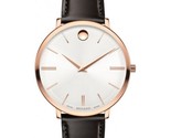 Movado 0607093 Ladies Ultra Slim Silver Dial Brown Leather Watch - £293.34 GBP