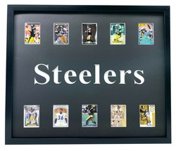 Pittsburgh Steelers Framed 10 Football Card Collage Lot Bradshaw Bettis Ward - £167.12 GBP