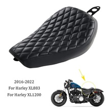 Motorcycle Accessories Black Leather Driver Front Seat Cushion For Harley Sports - $209.99