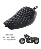 Motorcycle Accessories Black Leather Driver Front Seat Cushion For Harle... - £167.64 GBP
