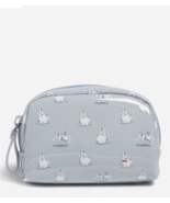 Vera Bradley Iconic Mini Dome Vinyl Cosmetic Case Zipper Merry Hare Dits... - $29.26 CAD