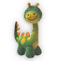 Cheerful Felted Dinosaur, Woolly Green Dino Plush, Friendly Dinosaur Stuffed Ani - £35.57 GBP+