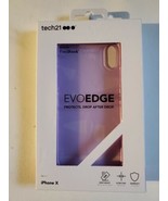 New tech21 EvoEdge Orchid Pink Apple iPhone X Cell Phone Case - Factory ... - £5.87 GBP