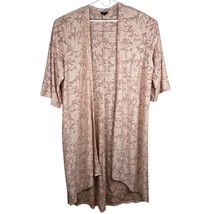 Torrid Open Front Kimono Duster Peach Pink Floral 3X 22-24 - £27.51 GBP