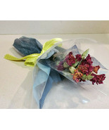 Real Air Dried Red Carnations Floral Rustic Bouquet (NEW) - £7.75 GBP
