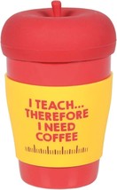 Teacher Apple Mug with Lid Our Name is Mud 12 oz Red Yellow Stoneware Si... - €11,17 EUR