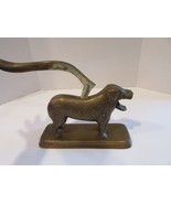 Antique Bronze/Brass St Bernard Dog Nutcracker 9&quot;W Base - $38.56