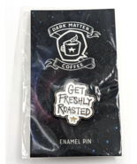 Dark Matter Coffee Get Freshly Roasted Silver Tone White Enamel Pin Adve... - €17,05 EUR
