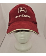 John Deere Hat Cap Strap Back red maroon Embroidered Logo Nothing Runs l... - $13.54