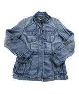 Anthropologie MARRAKECH Long Sleeve Zip Up Chambray Denim Jacket Size XS - £15.55 GBP
