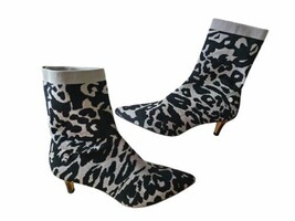 Louise Et Cie Women&#39;s Lo-Vachel Stretch Leopard Animal Print Sock Bootie... - $66.50