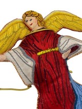 Vintage Asian Embroidered Silk Angels Hanging Christmas Ornament - $14.72