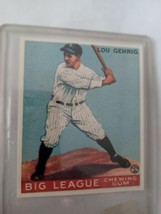 **Lou Gehrig** Hof Goudey Big League Chewing Gum - #92. Reprint. Free Shipping! - £7.48 GBP