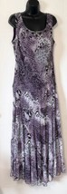 Jessica Howard Purple Snakeskin Print Maxi Tank Dress 16W Embellished Ti... - $26.61