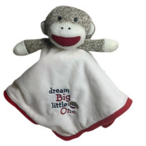 Baby Starters Sock Monkey Dream Big Little One Lovey Security Blanket Rattle - £10.44 GBP
