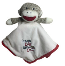 Baby Starters Sock Monkey Dream Big Little One Lovey Security Blanket Rattle - $13.10