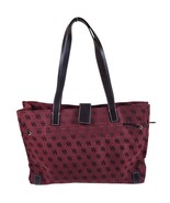 Dooney & Bourke Burgundy Brown Signature Canvas Leather Handbag Purse Tote Logo - $75.00