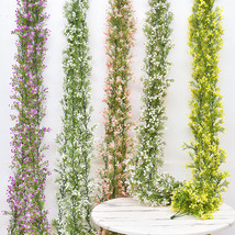 180cm Artificial garland flowers with baby&#39;s breath spring garland for w... - $23.99