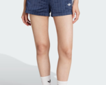 adidas Originals Pin-stripe Satin Shorts Women&#39;s Lifestyle Navy AsiaFit ... - $73.71