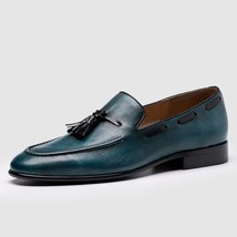 Men Tassel Leather Oxford  Shoes Retro Working Dress Shoes For Male Driving Part - £157.80 GBP