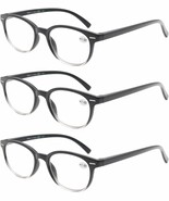 3 Pack Round Stylish Reading Glasses w/Spring Hinge Fashion Glasses +1.0... - $338.51 MXN