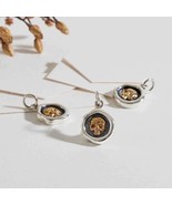 Mixed Metal Wax Seal Skull Charm 16x10mm - $37.92 CAD