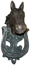 Brown Horse Head Door  Knocker Horseshoe Painted Metal Unbranded Decor - £14.94 GBP