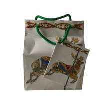 Music Totes Reindeer Carousel Jingle Bells Christmas Ornament Music GUC - £9.69 GBP