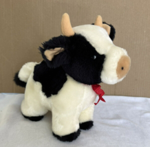 Jerry Elsner Pet Holstein Milking Cow Plush Stuffed Animal 8&quot; Black Whit... - £20.92 GBP