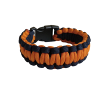 Orange Blue Paracord Survival Bracelet 8 in Long - $2.75