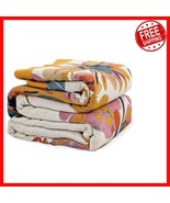Charming Floral Cotton Throw Blanket - Versatile for All Seasons &amp; Occas... - $102.95