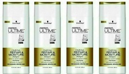 4 X Schwarzkopf Essence Ultime Omega Repair Shampoo &amp; Moistu Damaged Hair 13.6oz - £85.45 GBP