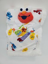 Elmo Baby Sherpa Blanket Security Set Sesame Street Cookie Monster Big Bird B66 - £39.22 GBP