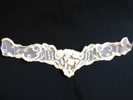 VTG antique net hand made Lace Collar Trim Applique Patch  - £11.05 GBP