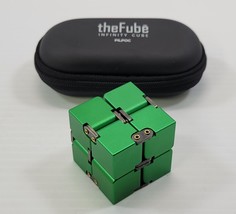 *B) Pilpoc theFube Infinity Cube Fidget Desk Toy Green Aluminum Metal - £9.33 GBP