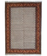 Handmade vintage Indian Seraband style rug 4&#39; x 5.7&#39; (122cm x 175cm) 198... - $601.17 CAD