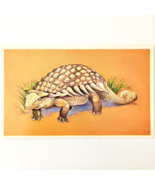 1975 ANKYLOSAURUS Dinosaur Card Vintage Prehistoric Illustration Ephemer... - $460.08 MXN