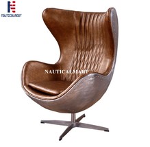 NauticalMart Spitfire Tomcat Aviator Egg Chair, Genuine Leather - £1,597.91 GBP