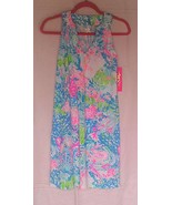 NEW Lilly Pulitzer ROSS KNIT SHIFT DRESS Fished My Wish Pink Blue Green XXS - $116.43 CAD