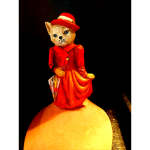 Elegant~&quot;Miss Kitty&quot; In A Red Dress - $25.74
