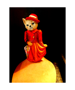 Elegant~&quot;Miss Kitty&quot; In A Red Dress - $35.31 CAD