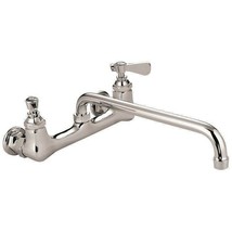 SET of Commercial Wall Mount Faucet 8&quot; w/6&quot; Swivel Spout #AA-706G (NO LEADED) - £79.37 GBP
