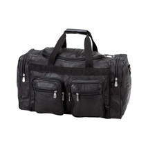 Leather Duffle Bag 21&quot; Carry On Traveling Luggage Bag Airline Carry On Bag - £46.64 GBP
