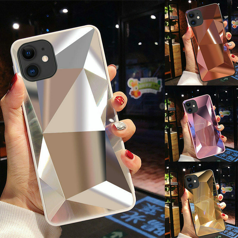 For iPhone 12 Pro Max mini 11 Pro Max XS 8 Plus Phone Case Diamond Bling Mirror