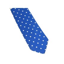 Men's Stacy Adams Tie and Hankie Set Woven Silky Satin #SAT127 Royal Polka Dot image 3