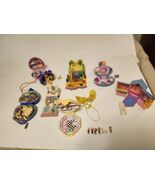 Lot of Vintage Polly Pocket Compacts &amp; Houses Charm necklace w some figures - $71.03